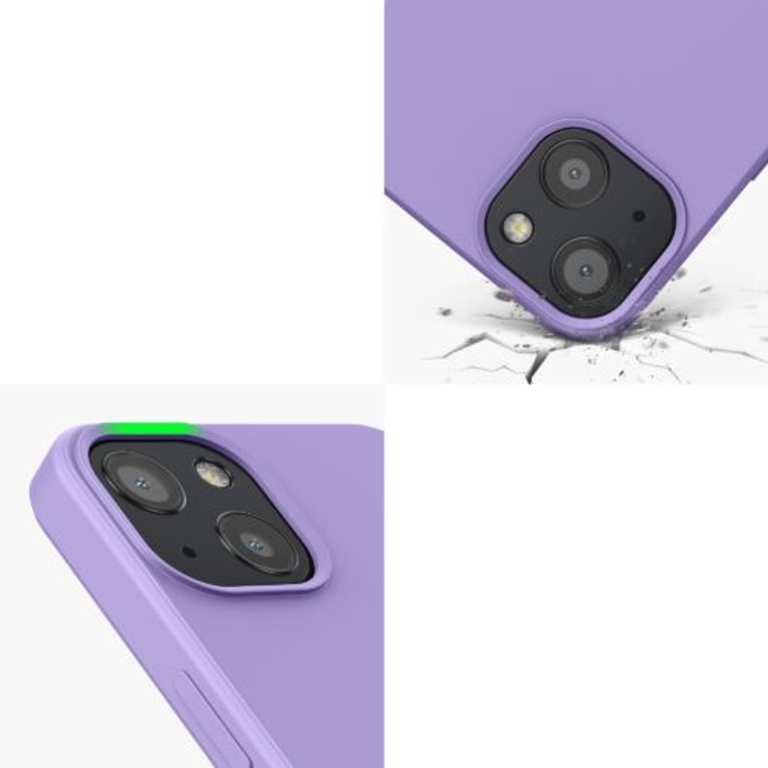 Husa pentru Apple iPhone 13, Silicon, Mov, 55948.222, Kwmobile fotografia produsului View 11 L
