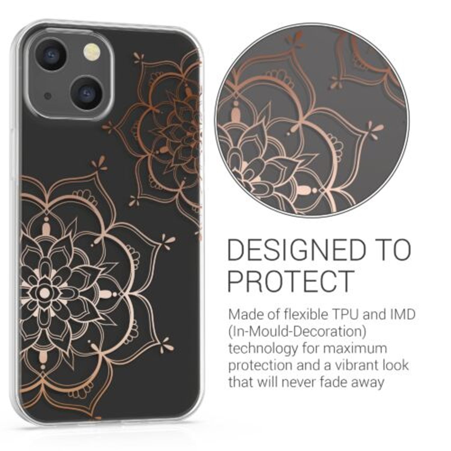 Husa pentru Apple iPhone 13, Silicon, Transparent, 57143.03, Kwmobile fotografia produsului View 4 L