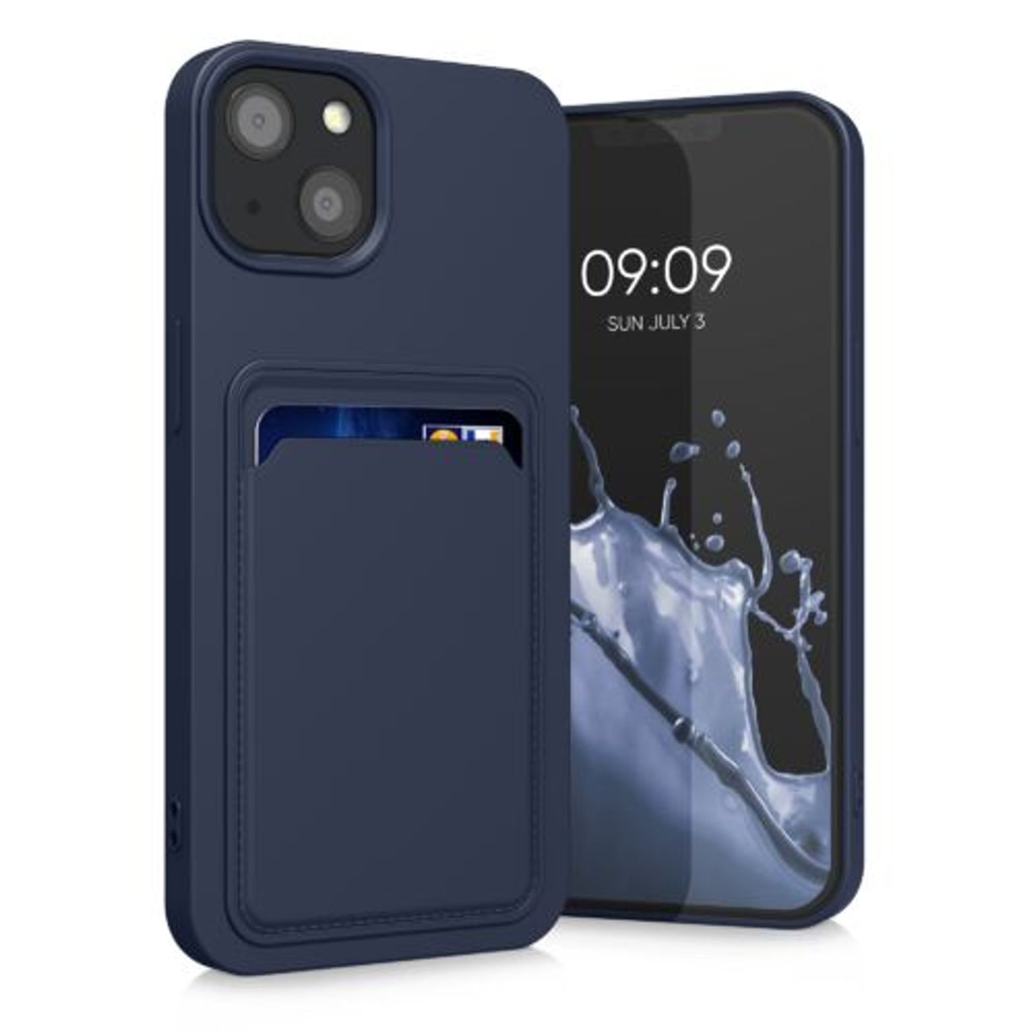 Husa pentru Apple iPhone 13, Silicon, Albastru, 55955.17, Kwmobile fotografia produsului View 2 L