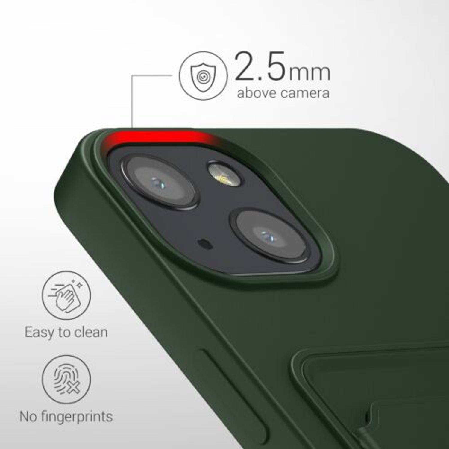 Husa pentru Apple iPhone 13, Silicon, Verde, 55955.80, Kwmobile fotografia produsului View 5 L