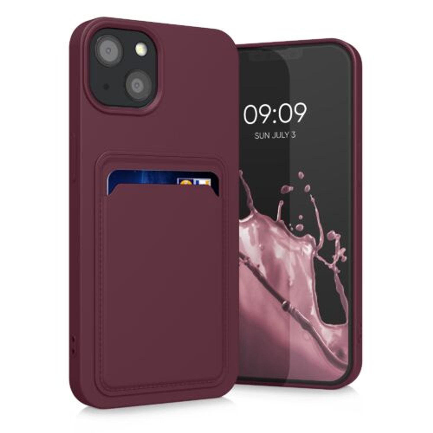 Husa pentru Apple iPhone 13, Silicon, Violet, 55955.190, Kwmobile fotografia produsului View 17 L