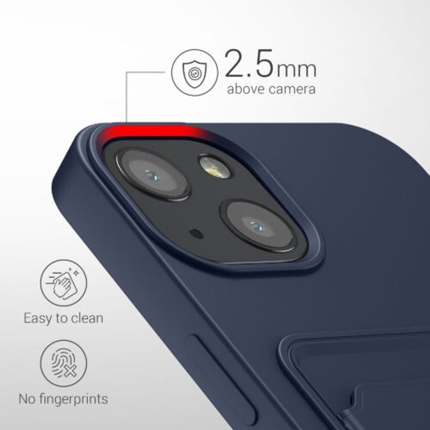 Husa pentru Apple iPhone 13, Silicon, Albastru, 55955.17, Kwmobile fotografia produsului View 4 L