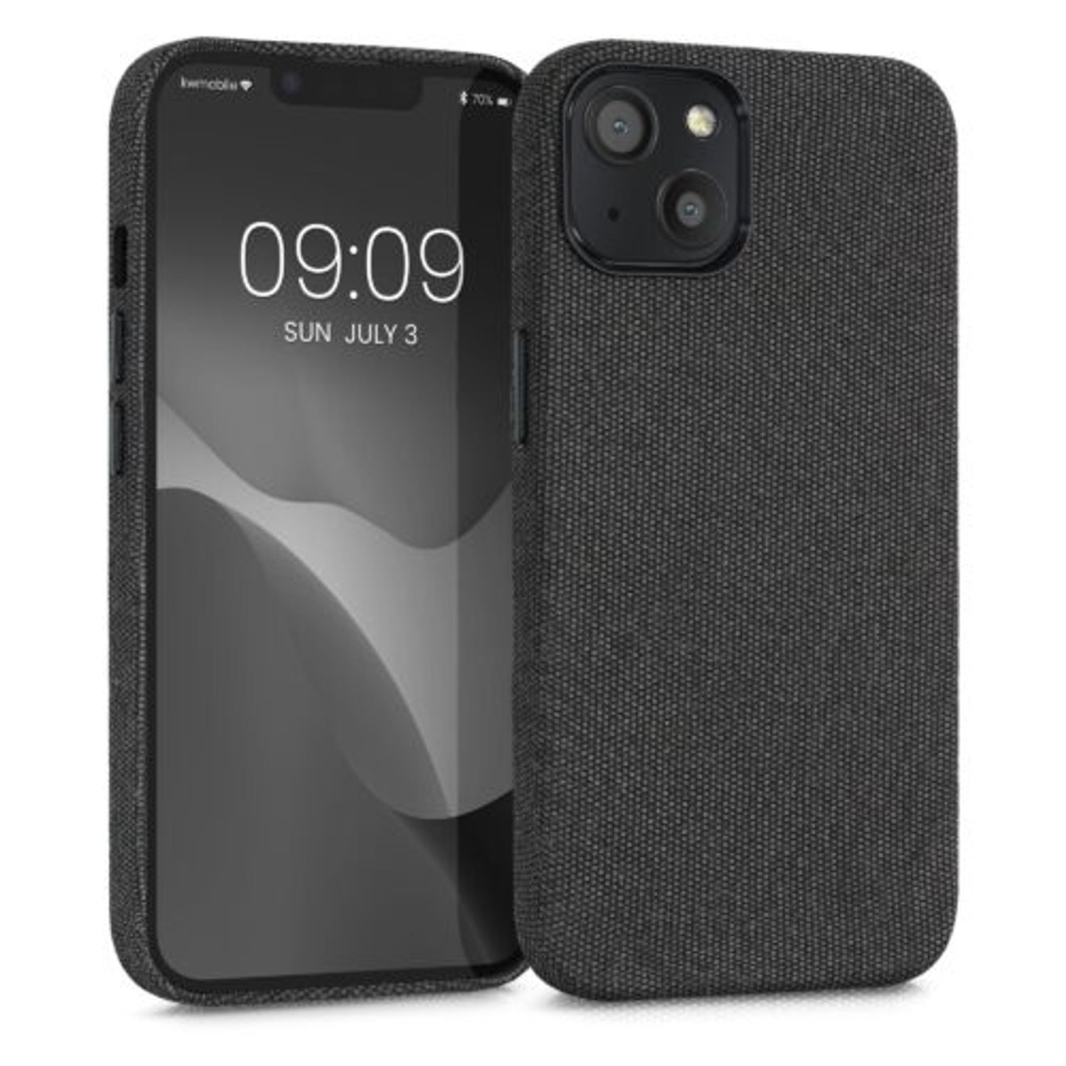 Husa pentru Apple iPhone 13, Textil, Gri, 56771.19, Kwmobile fotografia produsului