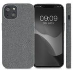 Husa pentru Apple iPhone 13, Textil, Gri, 56771.22, Kwmobile fotografia produsului View 2 S