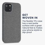 Husa pentru Apple iPhone 13, Textil, Gri, 56771.22, Kwmobile fotografia produsului View 4 S