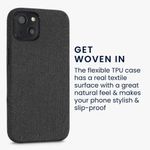 Husa pentru Apple iPhone 13, Textil, Gri, 56771.19, Kwmobile fotografia produsului View 4 S