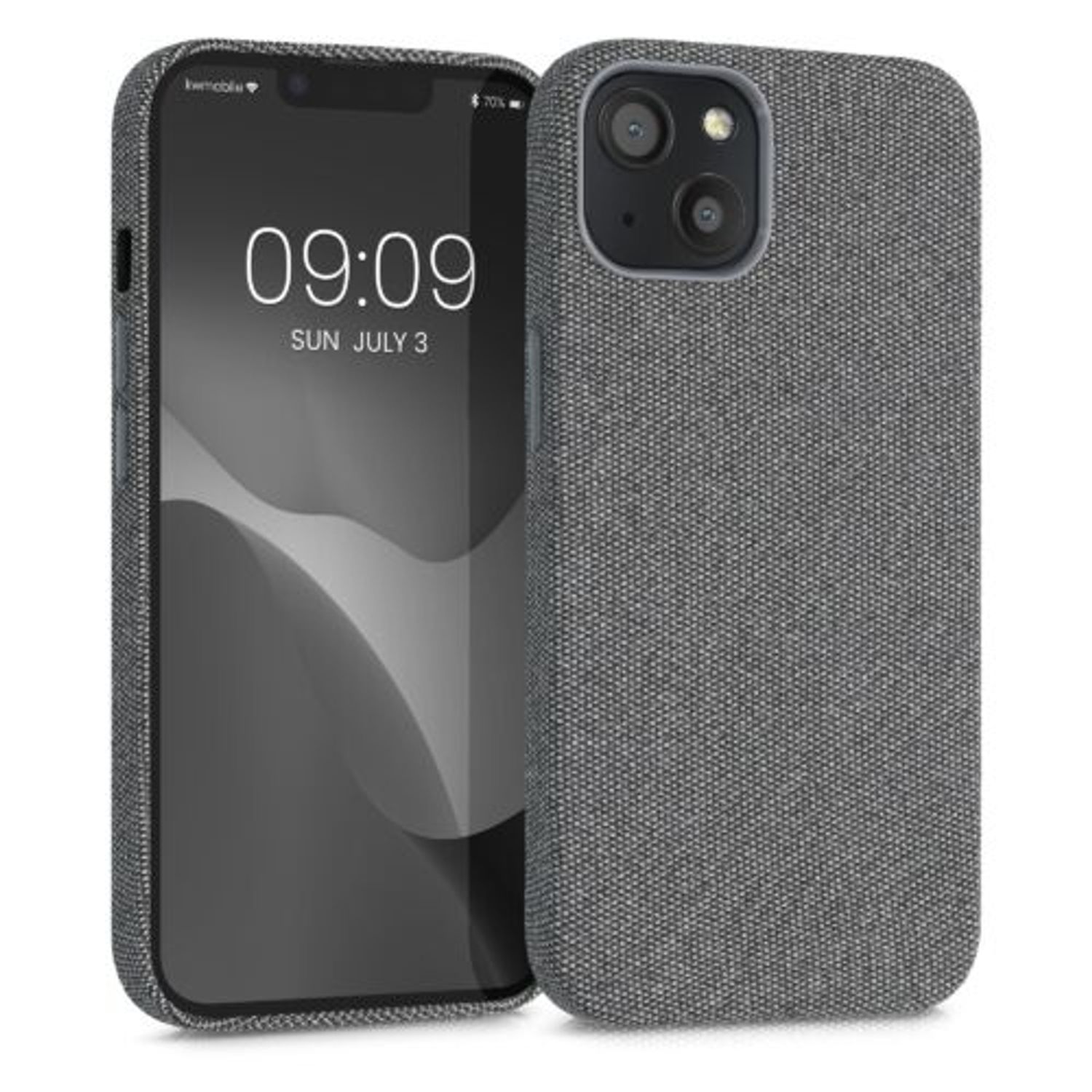 Husa pentru Apple iPhone 13, Textil, Gri, 56771.22, Kwmobile fotografia produsului