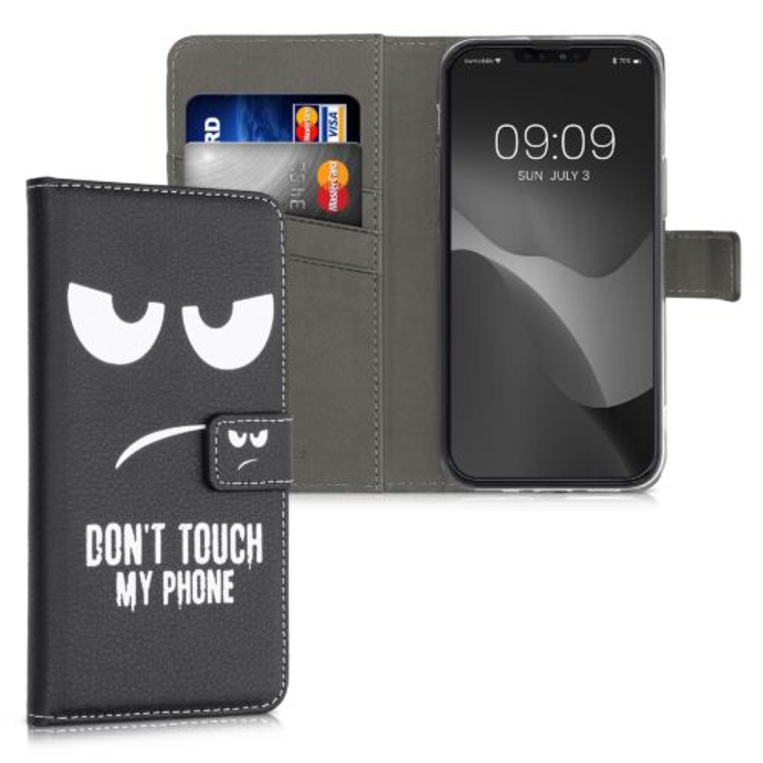 Husa pentru Apple iPhone 13 Mini, Piele ecologica, Negru, 55935.04, Kwmobile fotografia produsului