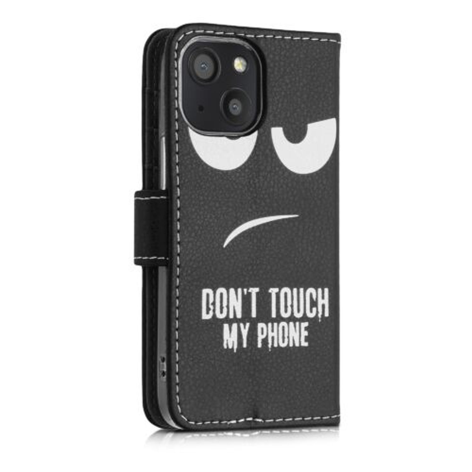 Husa pentru Apple iPhone 13 Mini, Piele ecologica, Negru, 55935.04, Kwmobile fotografia produsului View 3 L