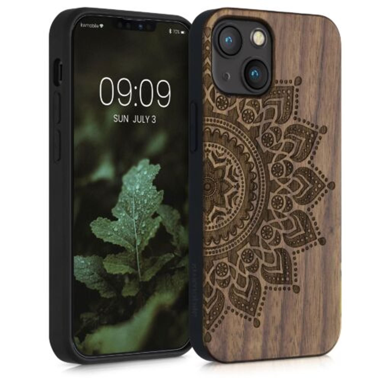 Husa pentru Apple iPhone 13 Mini, Lemn, Maro, 55936.04, Kwmobile fotografia produsului