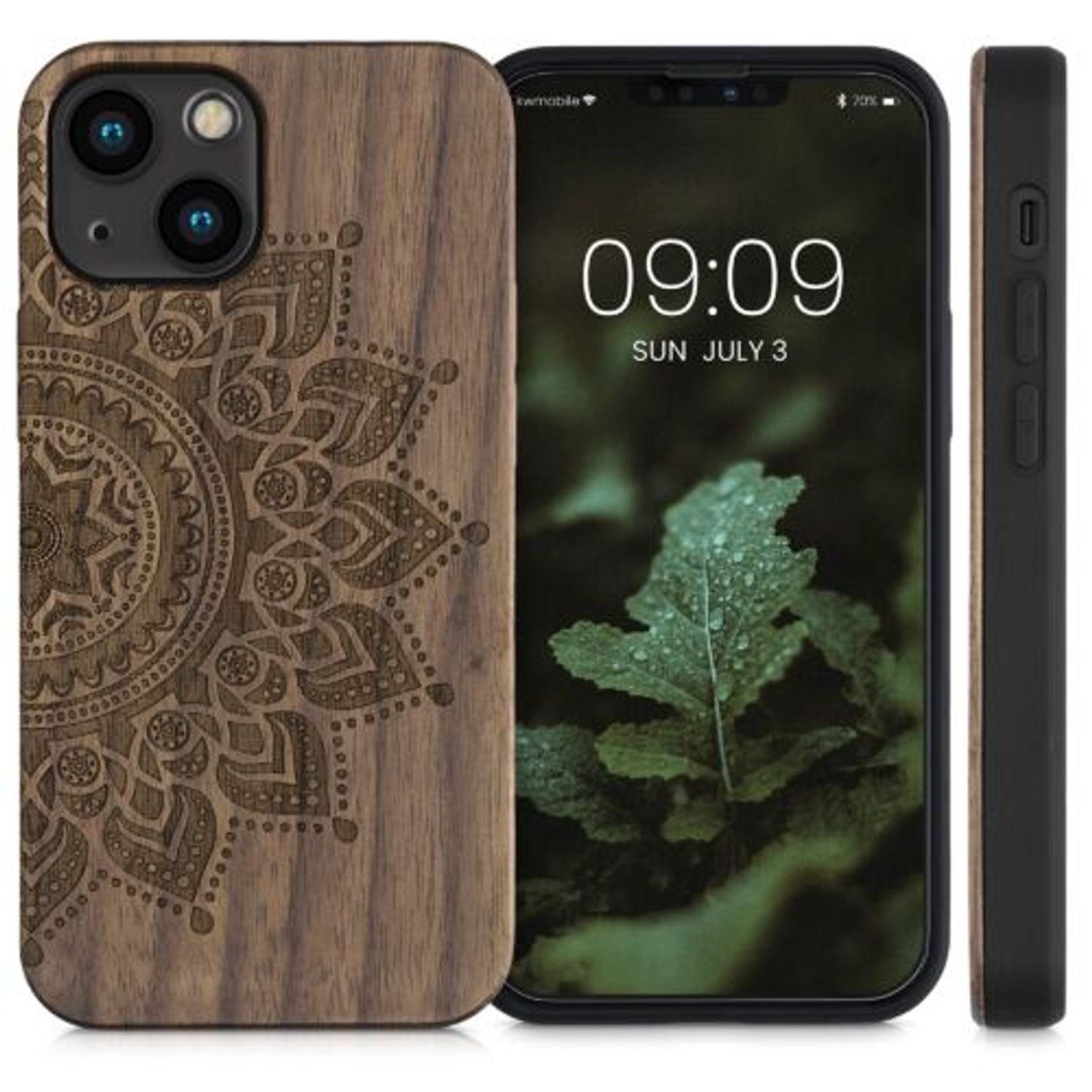 Husa pentru Apple iPhone 13 Mini, Lemn, Maro, 55936.04, Kwmobile fotografia produsului View 2 L