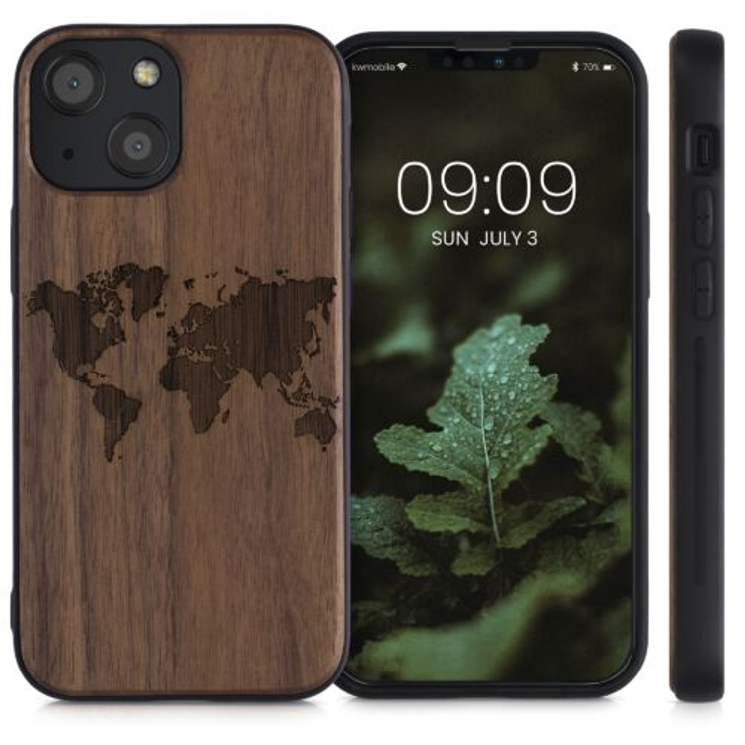 Husa pentru Apple iPhone 13 Mini, Lemn, Maro, 55936.03, Kwmobile fotografia produsului View 2 L