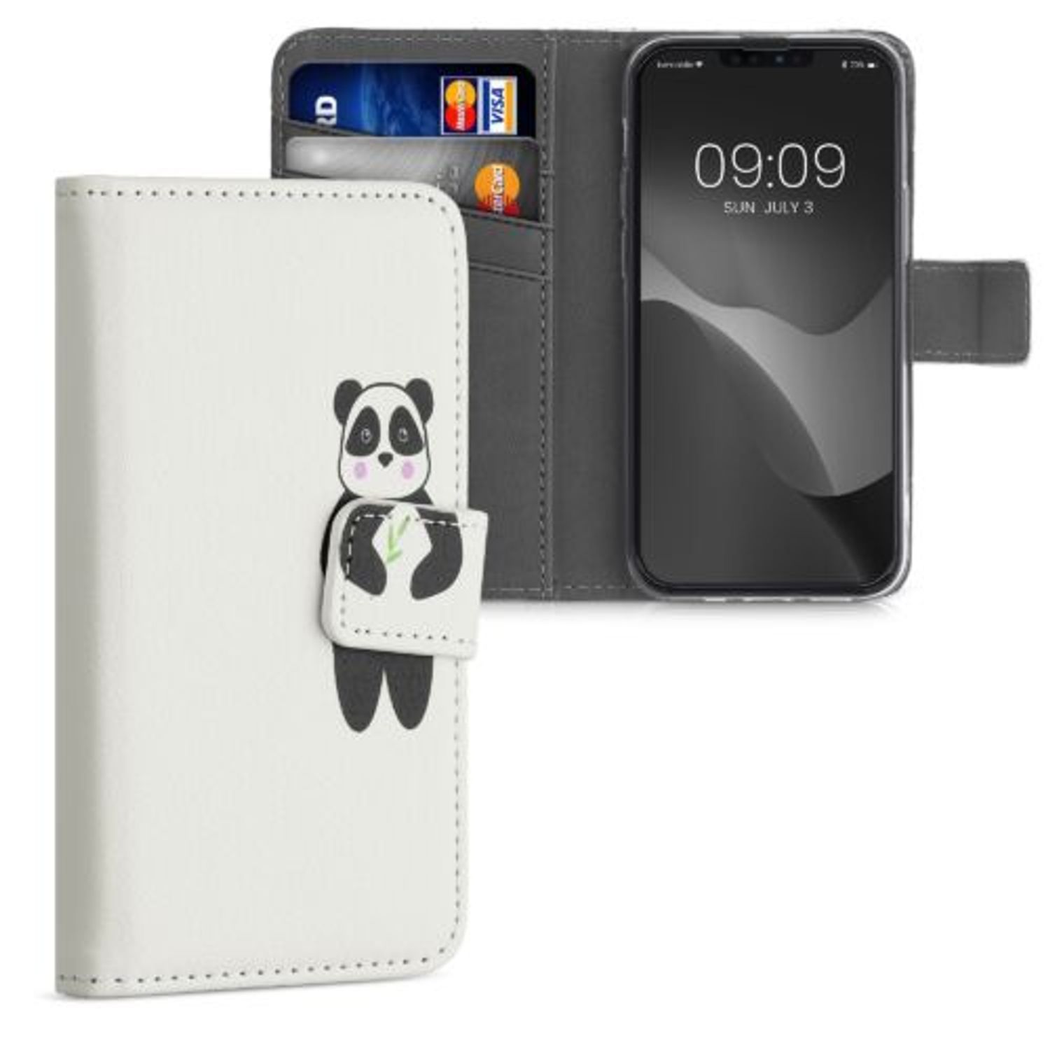 Husa pentru Apple iPhone 13 Mini, Piele ecologica, Alb, 55935.05, Kwmobile fotografia produsului