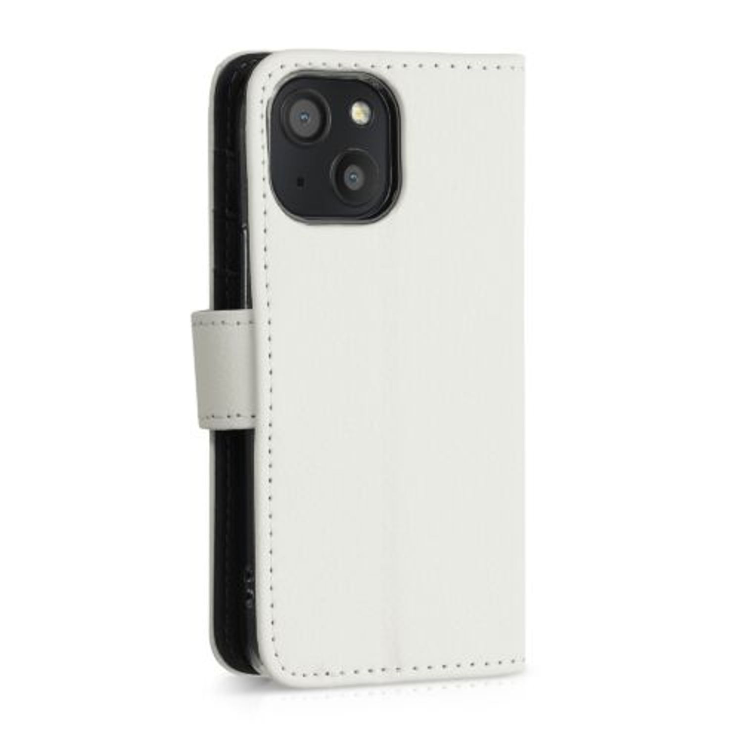 Husa pentru Apple iPhone 13 Mini, Piele ecologica, Alb, 55935.05, Kwmobile fotografia produsului View 7 L