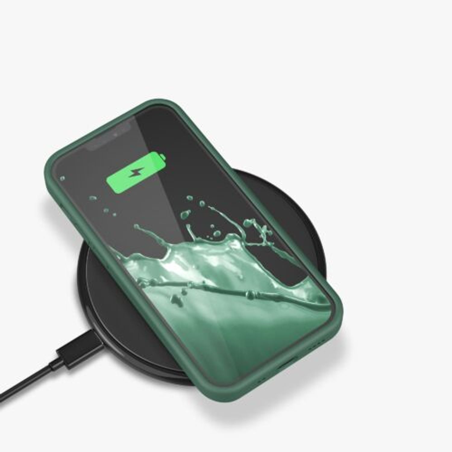 Husa pentru Apple iPhone 13 Mini, Silicon, Verde, 55877.166, Kwmobile fotografia produsului View 8 L