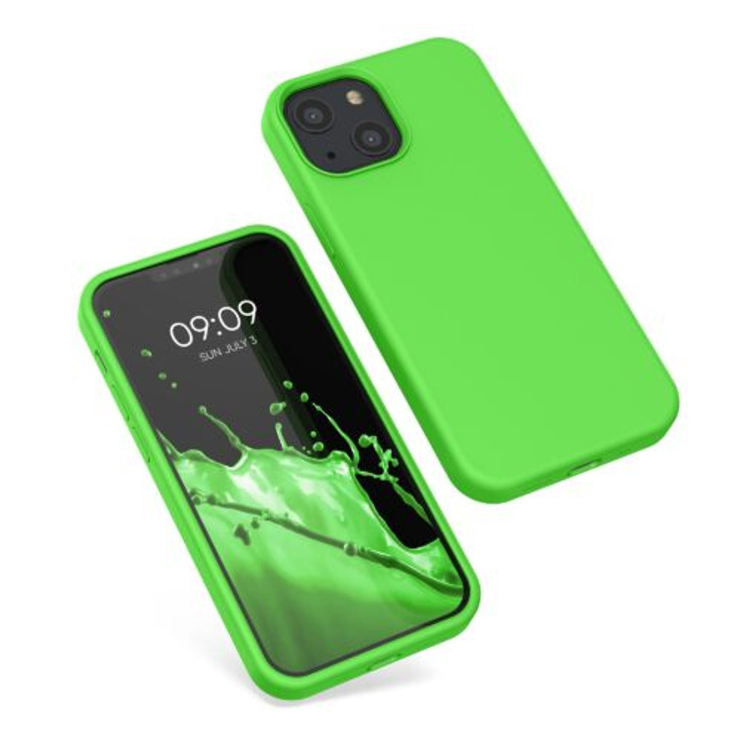 Husa pentru Apple iPhone 13 Mini, Silicon, Verde, 55877.159, Kwmobile fotografia produsului View 2 L