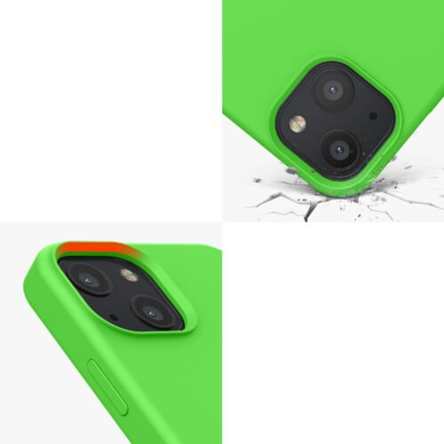 Husa pentru Apple iPhone 13 Mini, Silicon, Verde, 55877.159, Kwmobile fotografia produsului View 7 L