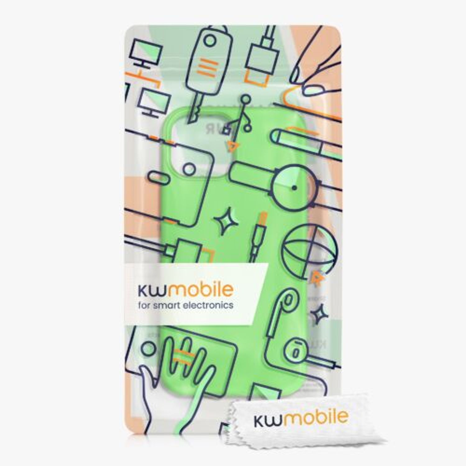 Husa pentru Apple iPhone 13 Mini, Silicon, Verde, 55877.159, Kwmobile fotografia produsului View 8 L