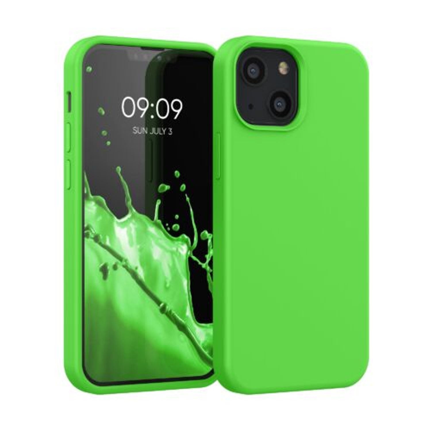 Husa pentru Apple iPhone 13 Mini, Silicon, Verde, 55877.159, Kwmobile fotografia produsului