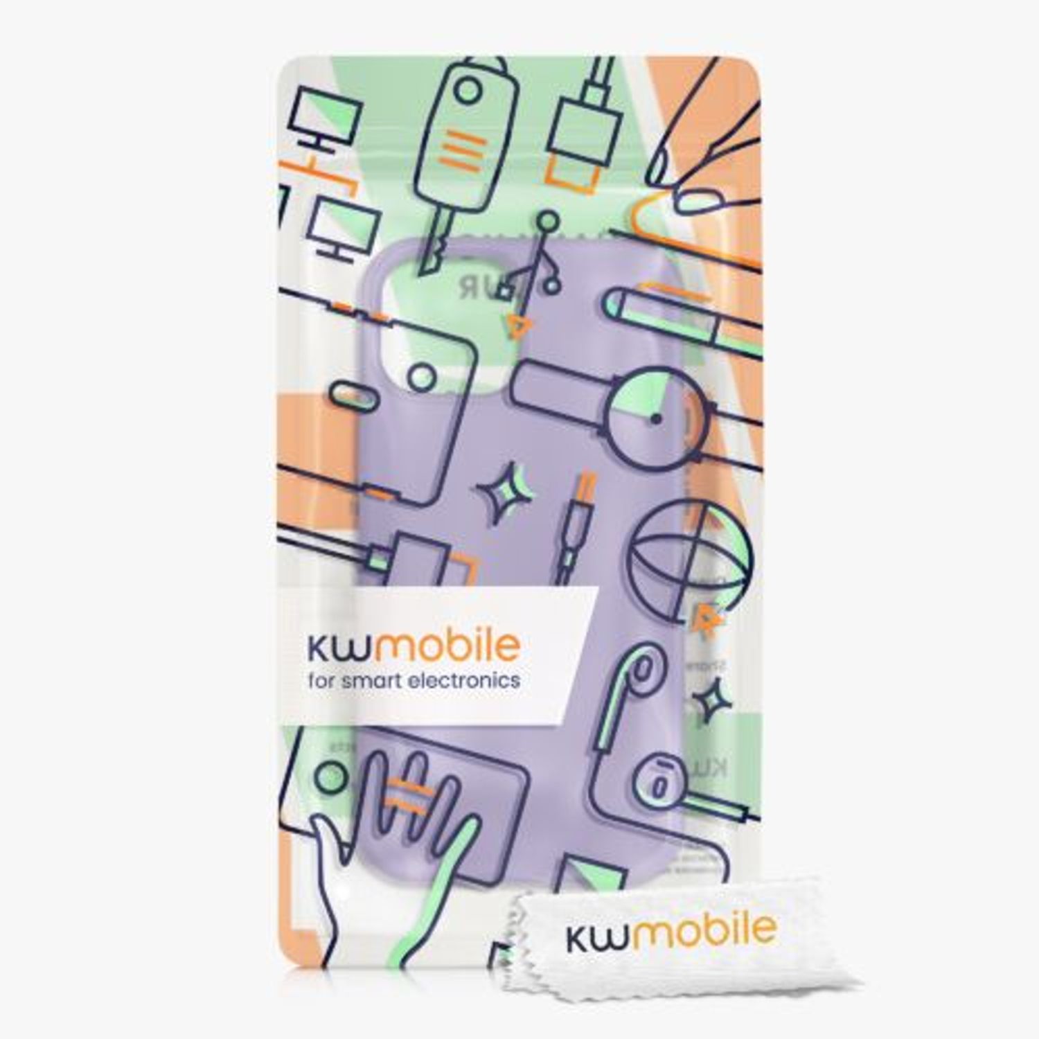 Husa pentru Apple iPhone 13 Mini, Silicon, Mov, 55877.222, Kwmobile fotografia produsului View 8 L