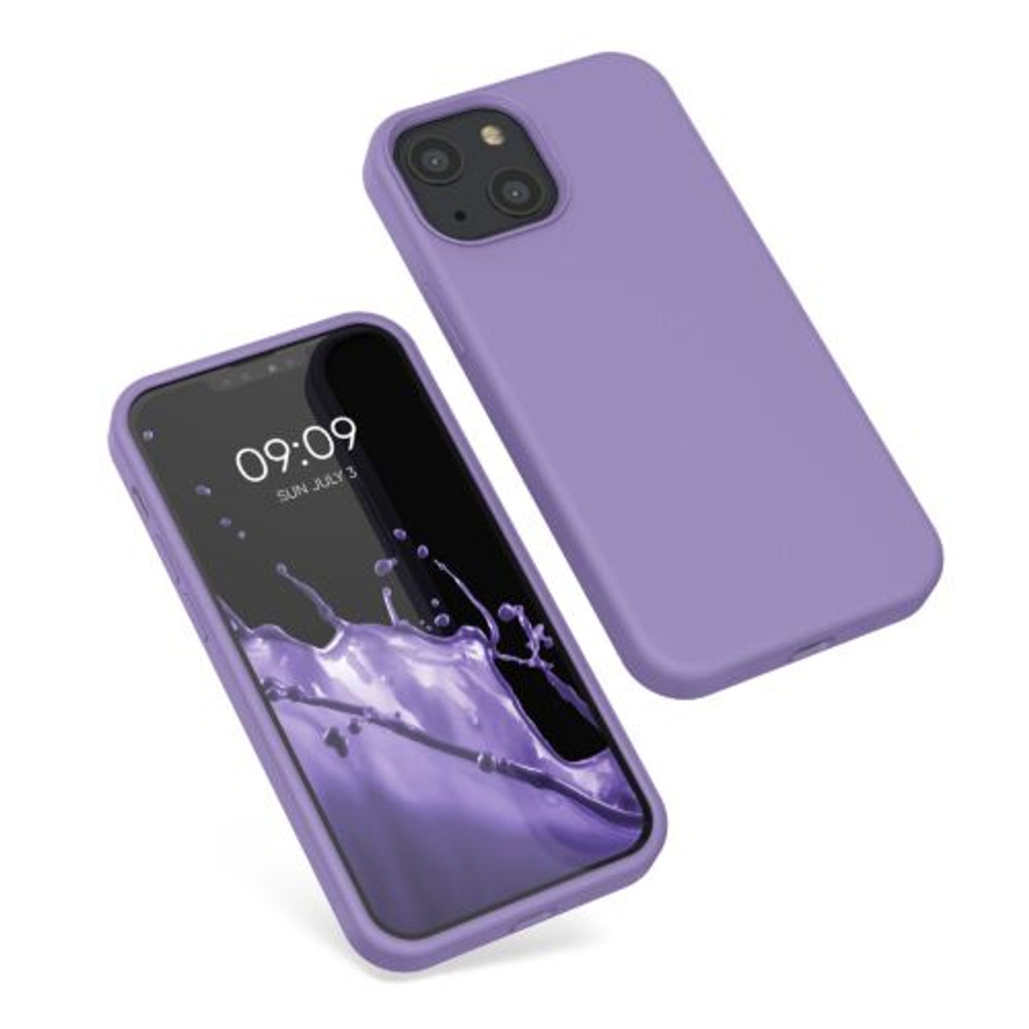Husa pentru Apple iPhone 13 Mini, Silicon, Mov, 55877.222, Kwmobile fotografia produsului View 2 L