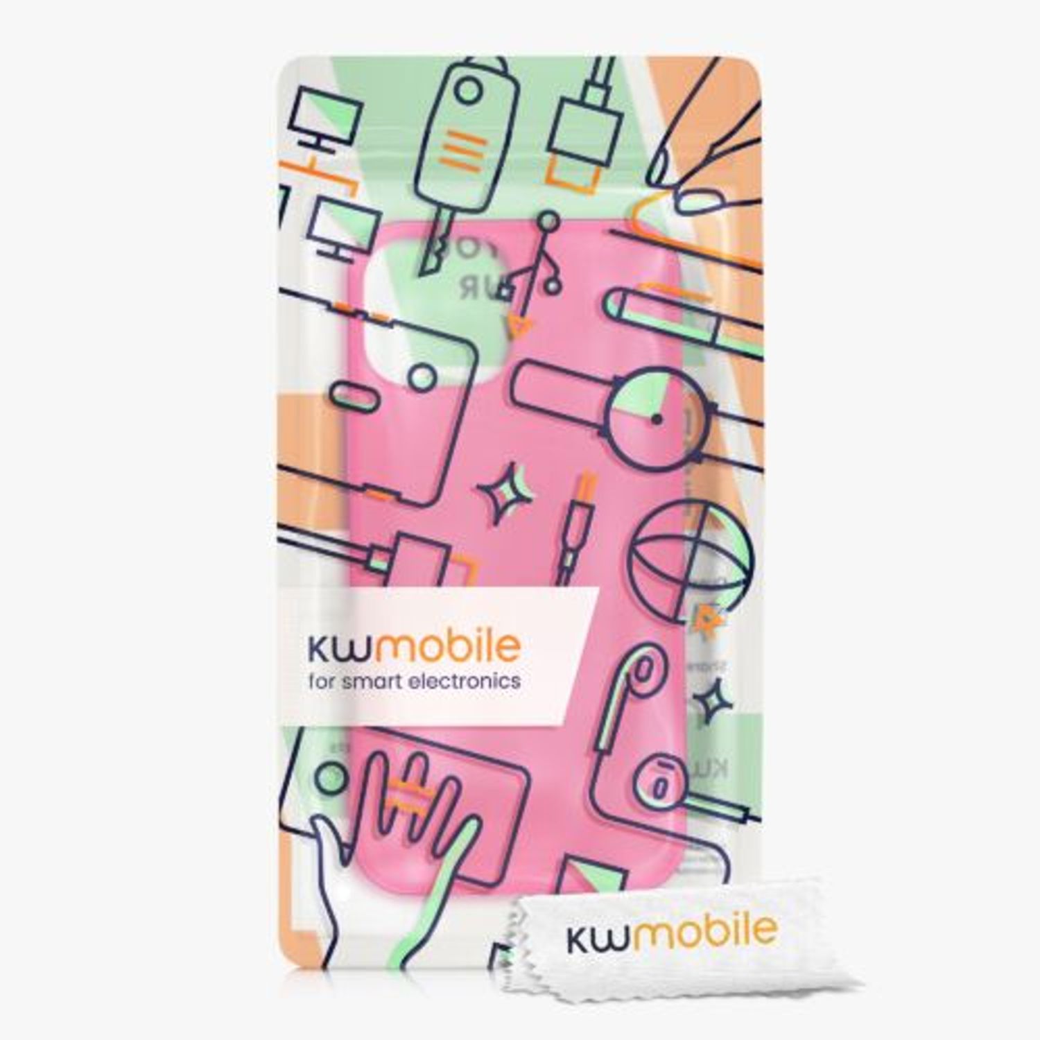 Husa pentru Apple iPhone 13 Mini, Silicon, Roz, 55926.77, Kwmobile fotografia produsului View 8 L