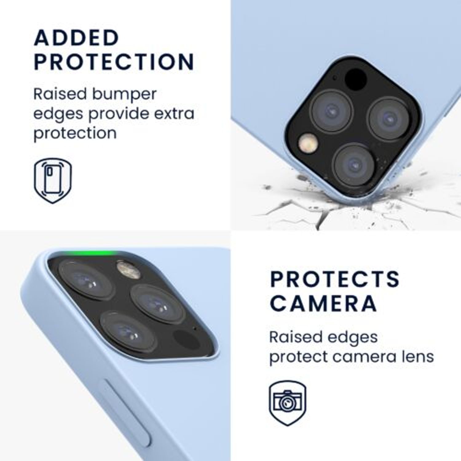 Husa pentru iPhone 12/iPhone 12 Pro, Silicon, Albastru, 52641.58 fotografia produsului View 3 L