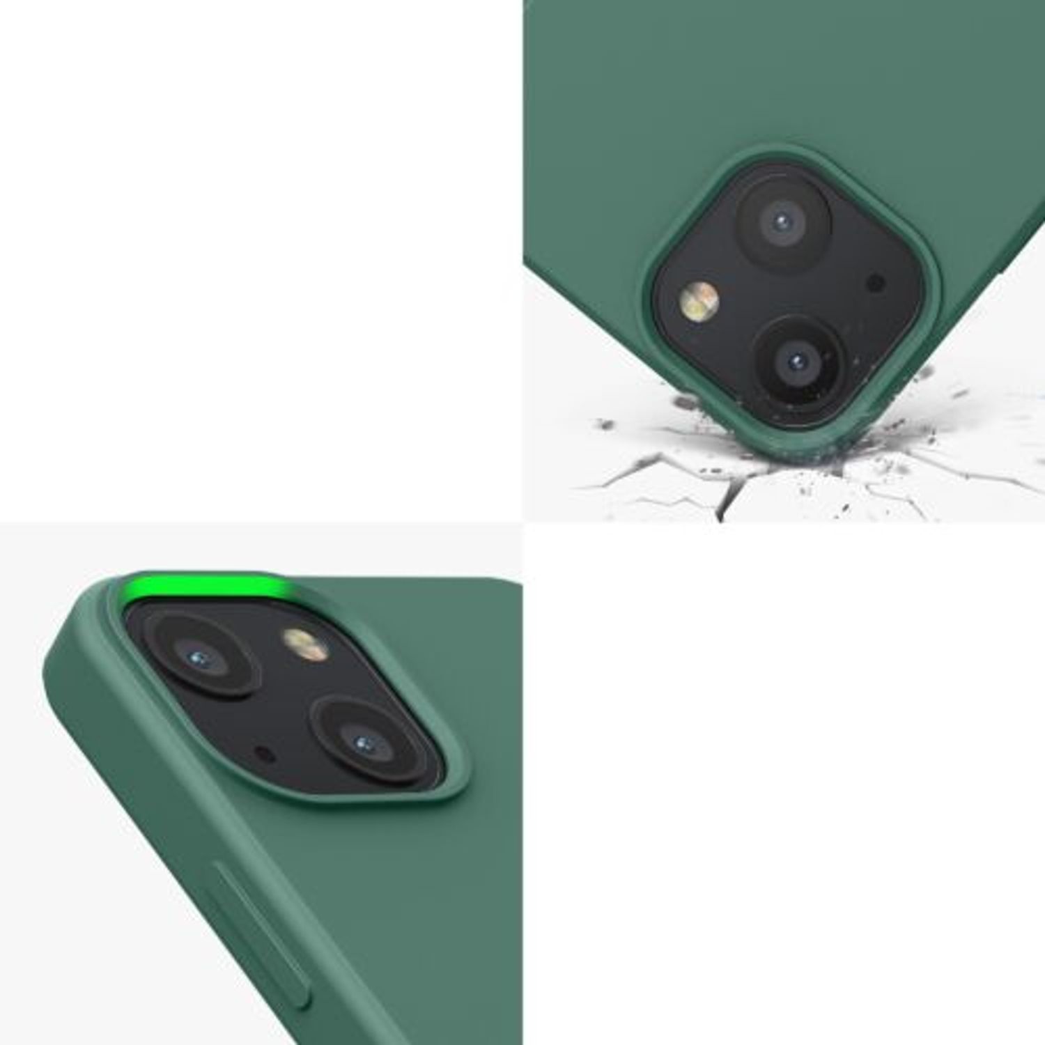 Husa pentru Apple iPhone 13 Mini, Silicon, Verde, 55931.166, Kwmobile fotografia produsului View 9 L