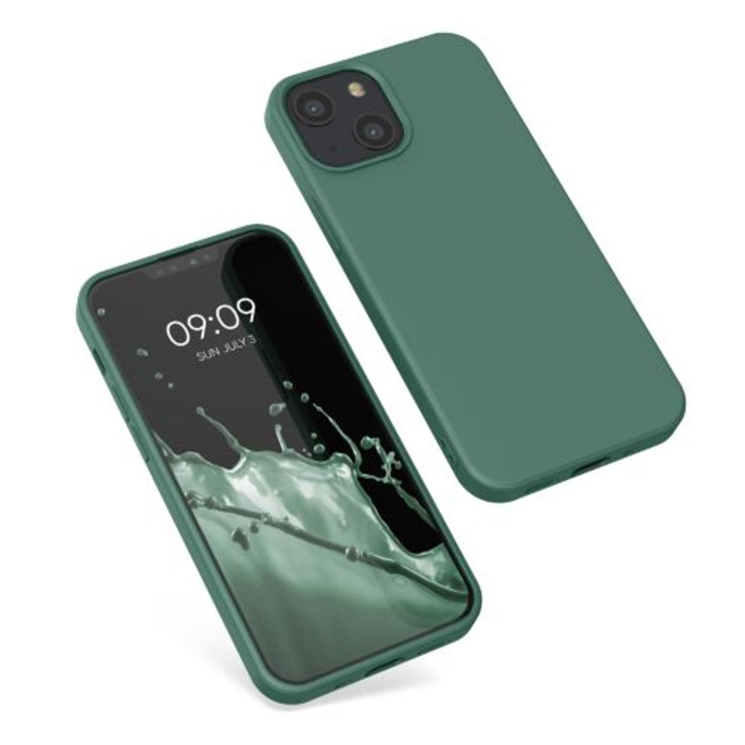 Husa pentru Apple iPhone 13 Mini, Silicon, Verde, 55931.166, Kwmobile fotografia produsului View 2 L