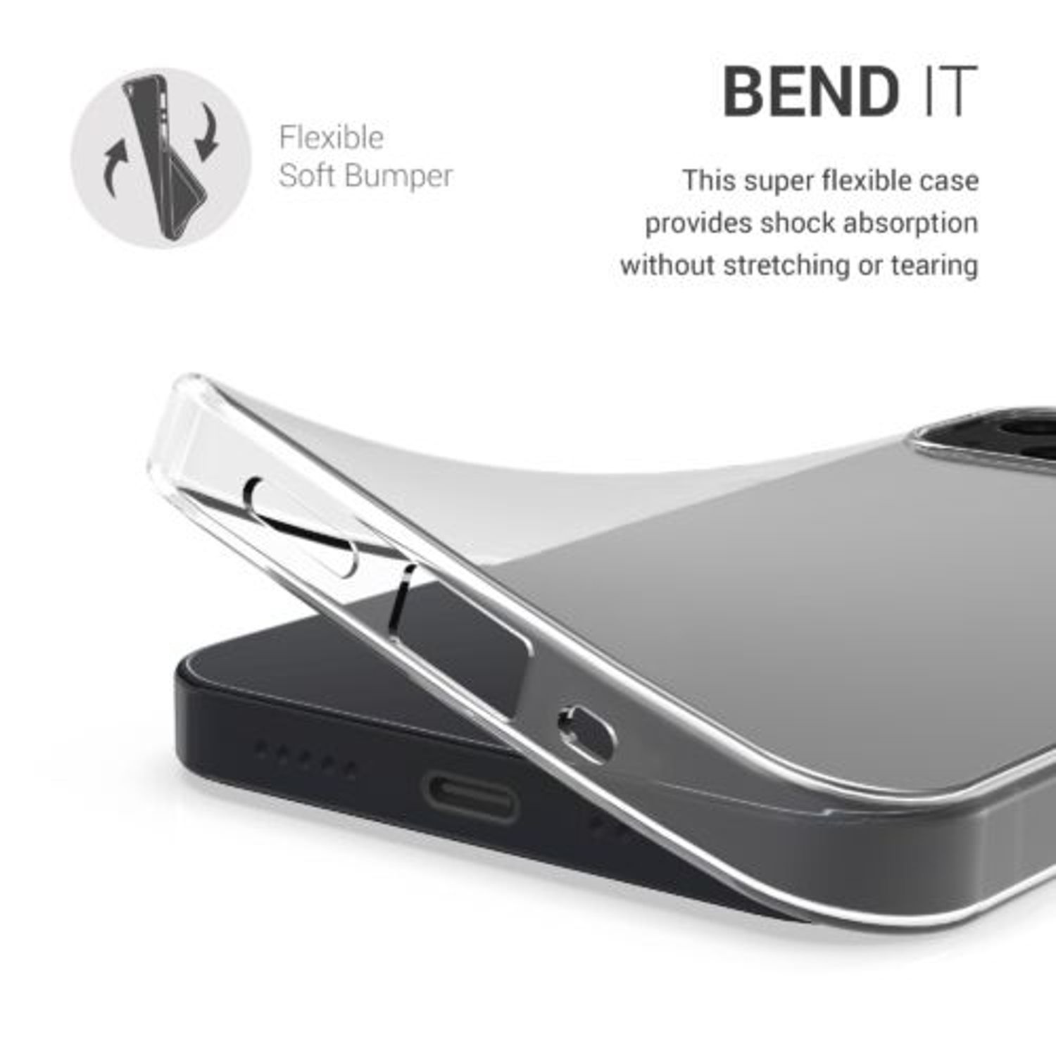 Husa pentru Apple iPhone 13 Mini, Silicon, Transparent, 55928.03, Kwmobile fotografia produsului View 16 L