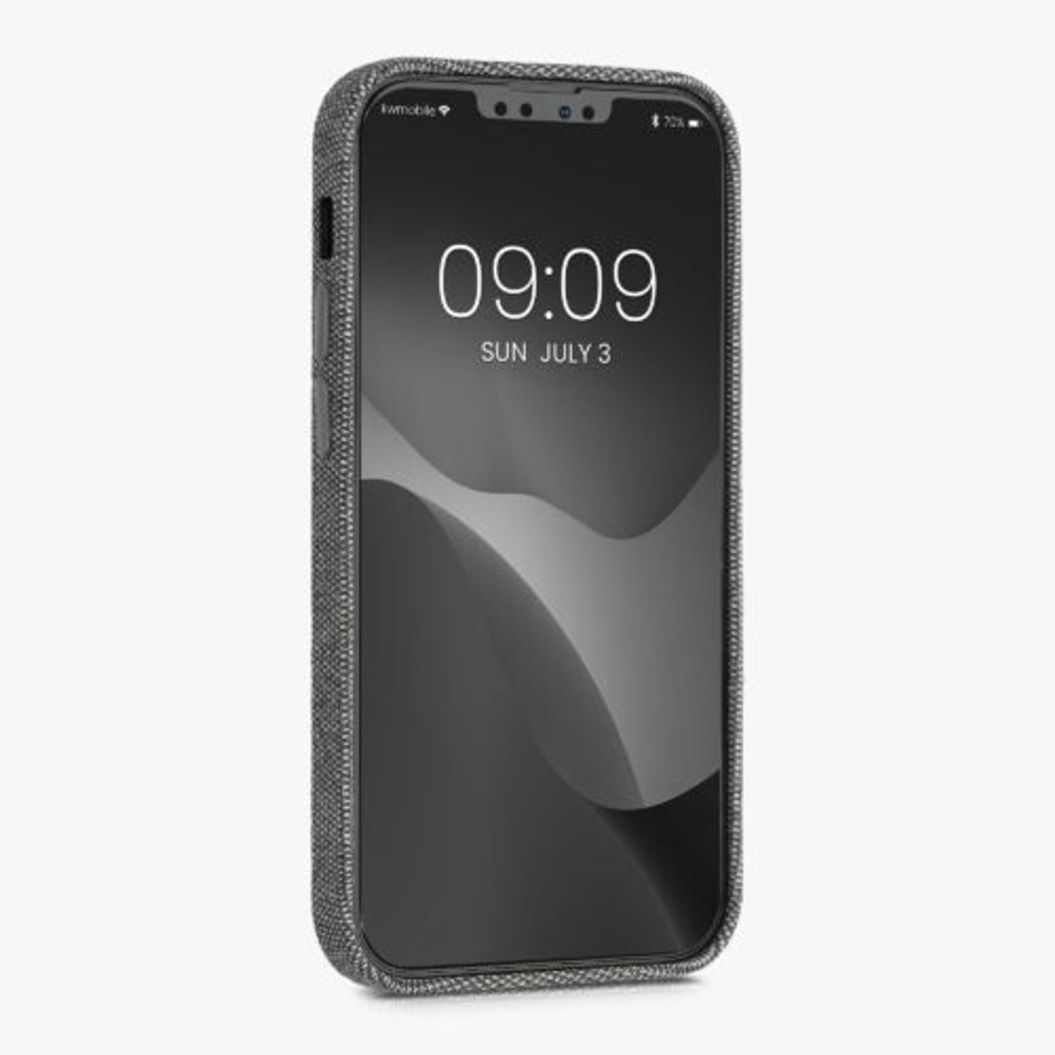 Husa pentru Apple iPhone 13 Mini, Textil, Gri, 56770.22, Kwmobile fotografia produsului View 3 L