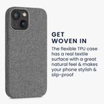 Husa pentru Apple iPhone 13 Mini, Textil, Gri, 56770.22, Kwmobile fotografia produsului View 4 S