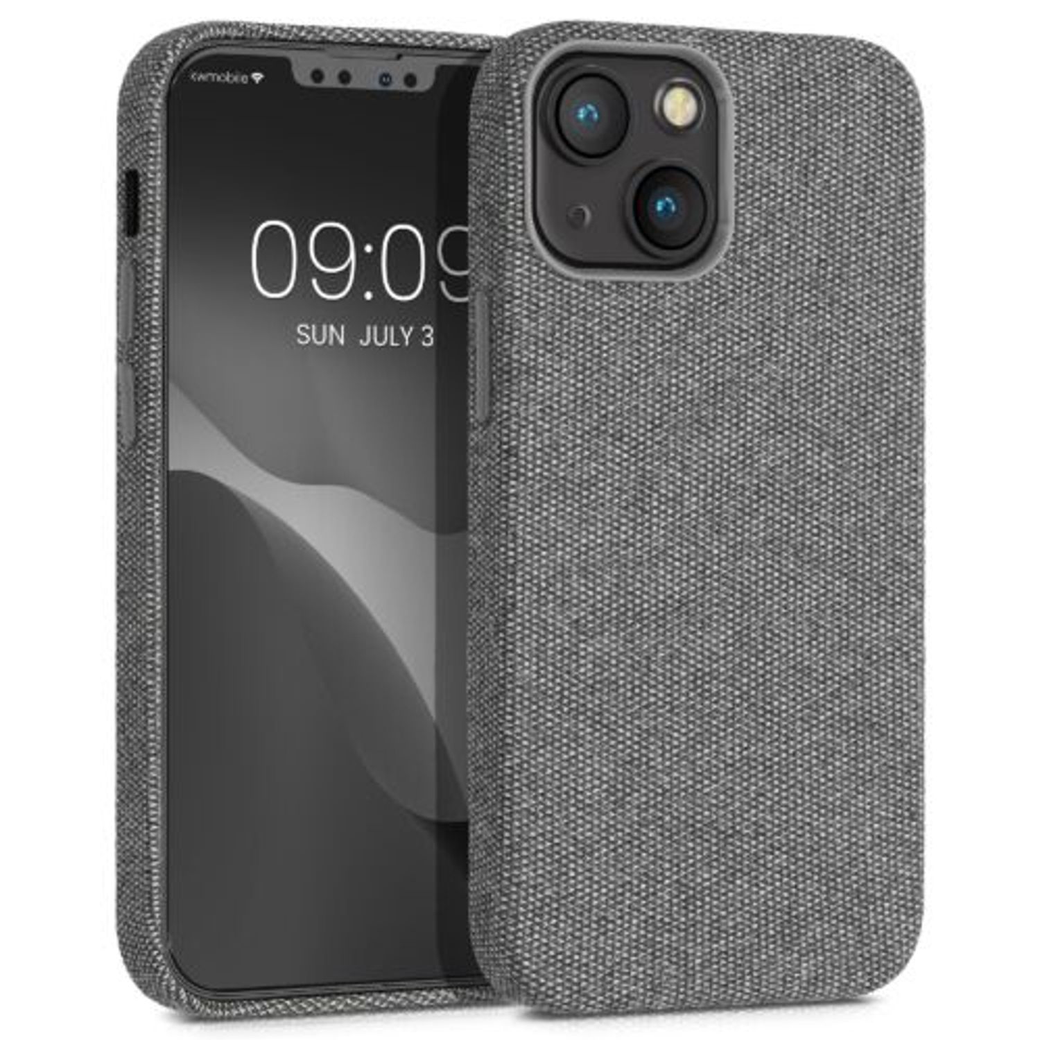 Husa pentru Apple iPhone 13 Mini, Textil, Gri, 56770.22, Kwmobile fotografia produsului