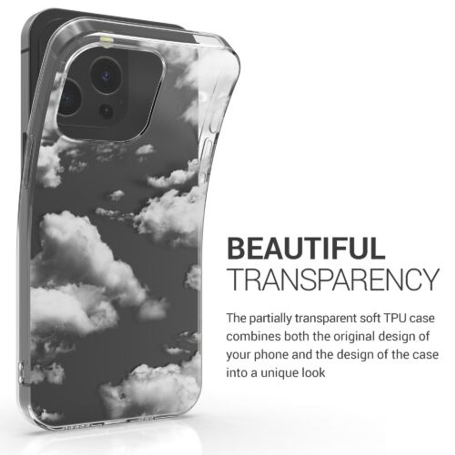Husa pentru Apple iPhone 13 Pro, Silicon, Alb, 55961.02, Kwmobile fotografia produsului View 6 L