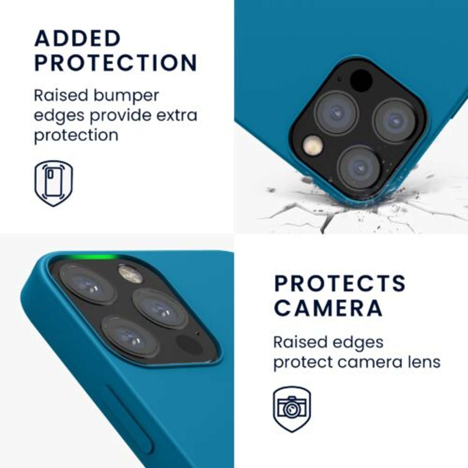 Husa pentru iPhone 12/iPhone 12 Pro, Silicon, Albastru, 52641.224 fotografia produsului View 4 L