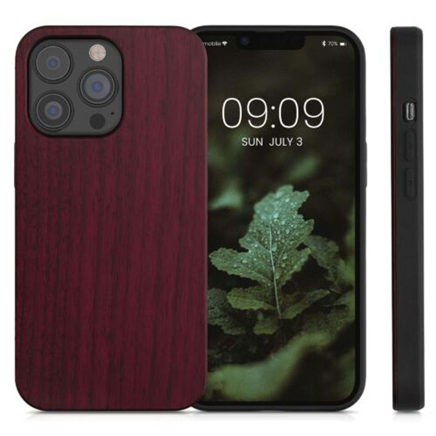 Husa pentru Apple iPhone 13 Pro, Lemn, Rosu, 55968.20, Kwmobile fotografia produsului View 2 L