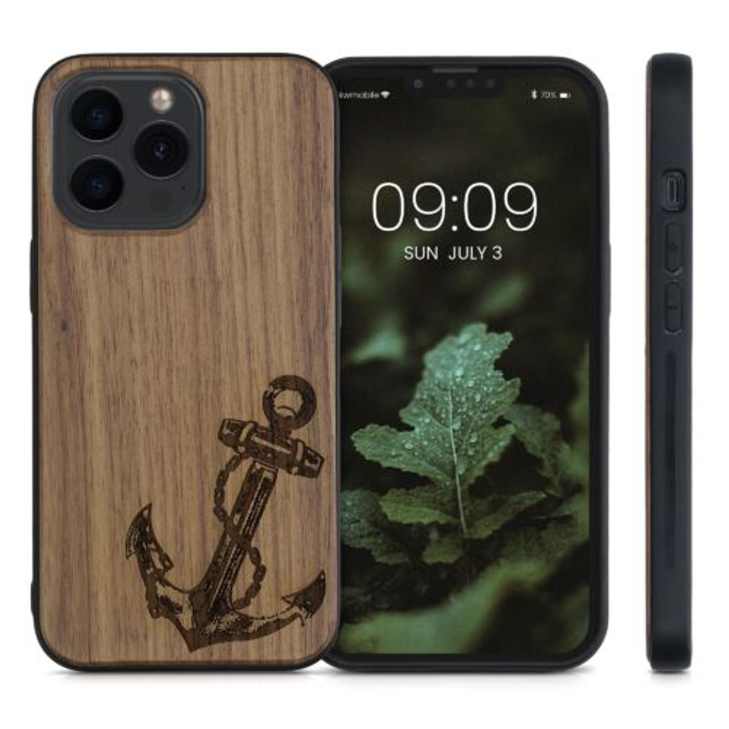 Husa pentru Apple iPhone 13 Pro, Lemn, Maro, 55967.04, Kwmobile fotografia produsului View 2 L