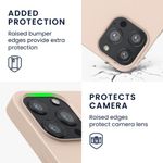 Husa pentru Apple iPhone 13 Pro, Silicon, Crem, 56560.10, Kwmobile fotografia produsului View 2 S