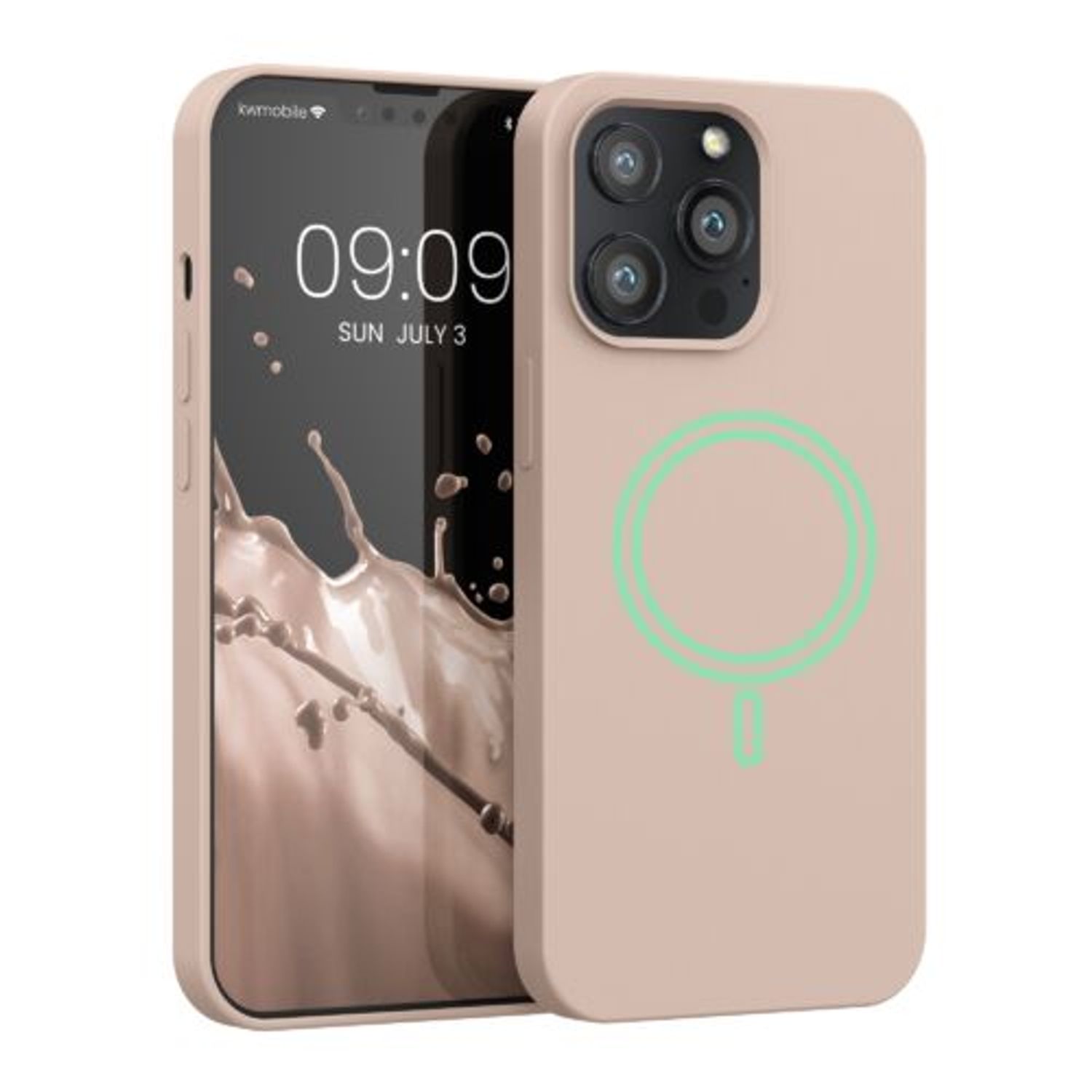 Husa pentru Apple iPhone 13 Pro, Silicon, Crem, 56560.10, Kwmobile fotografia produsului