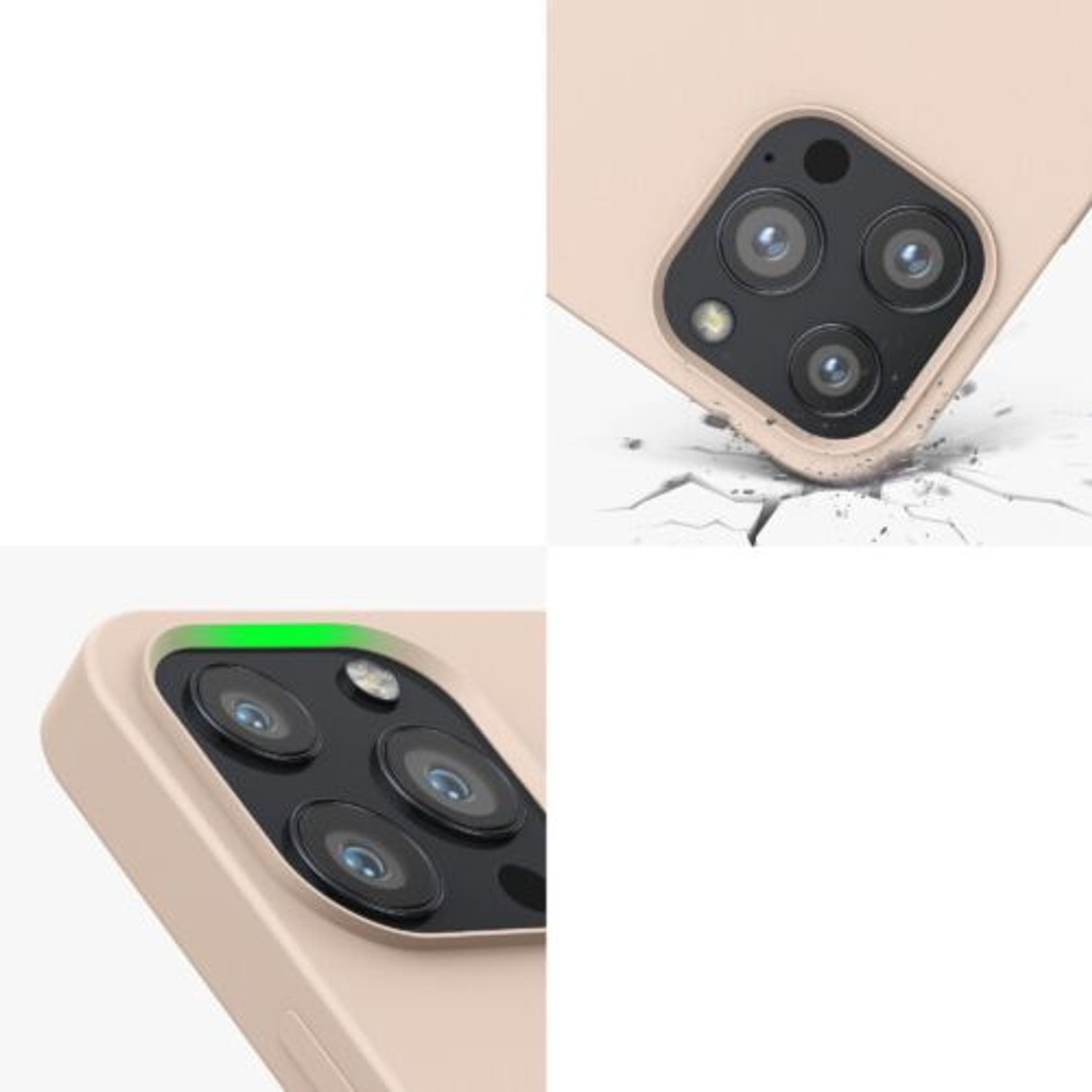 Husa pentru Apple iPhone 13 Pro, Silicon, Crem, 56560.10, Kwmobile fotografia produsului View 8 L