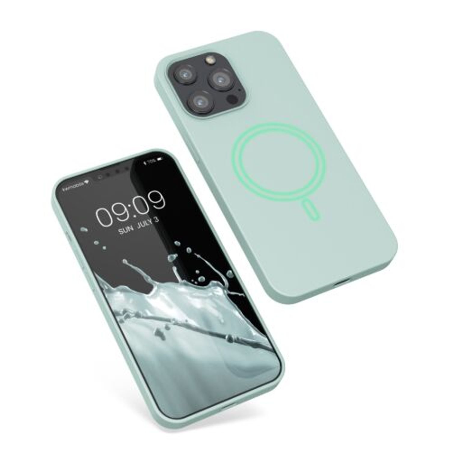 Husa pentru Apple iPhone 13 Pro, Silicon, Verde, 56560.200, Kwmobile fotografia produsului View 2 L