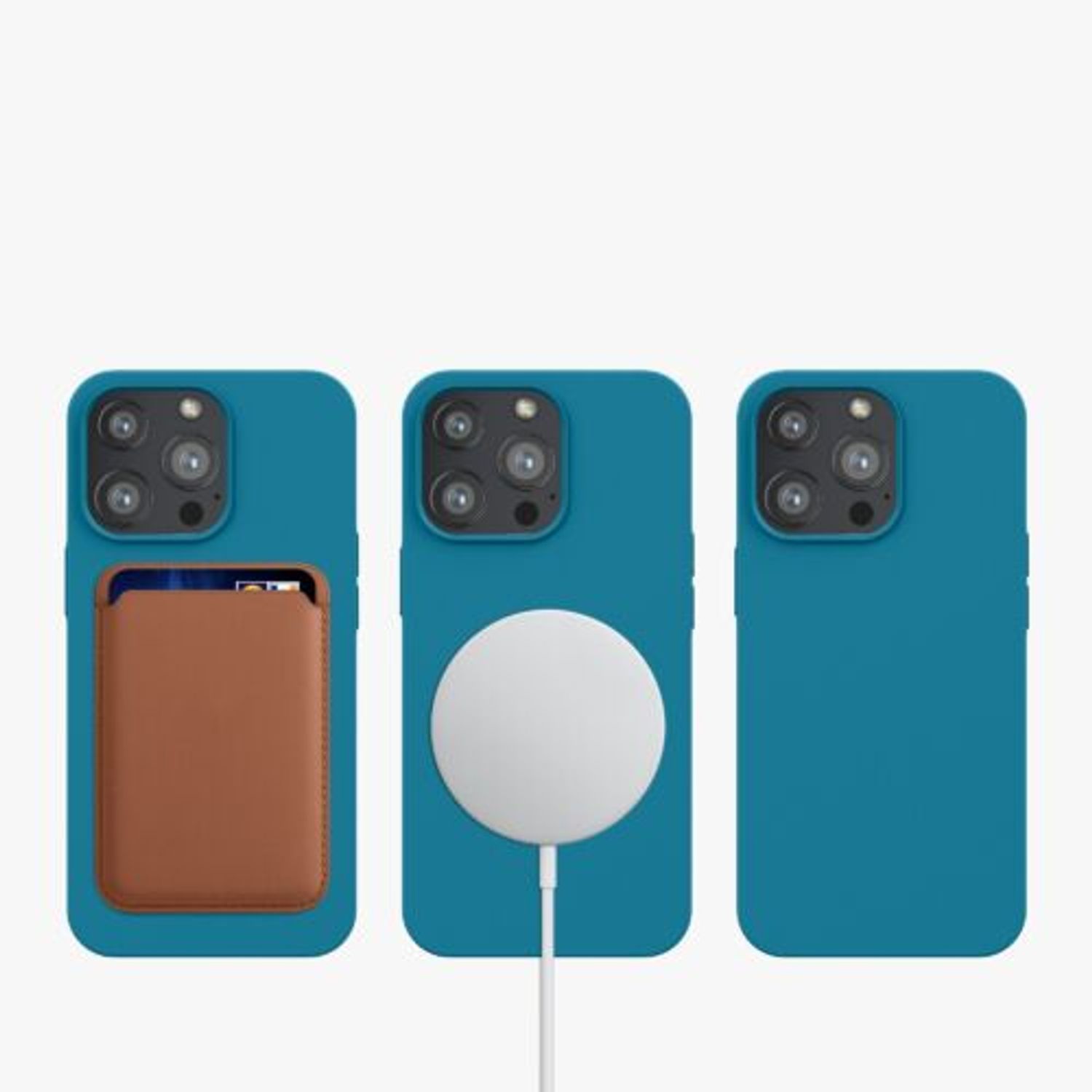 Husa pentru Apple iPhone 13 Pro, Silicon, Albastru, 56560.57, Kwmobile fotografia produsului View 10 L