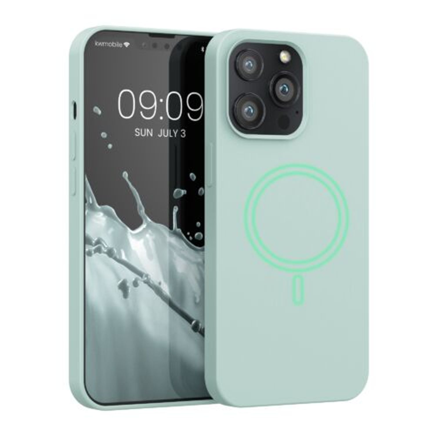 Husa pentru Apple iPhone 13 Pro, Silicon, Verde, 56560.200, Kwmobile fotografia produsului