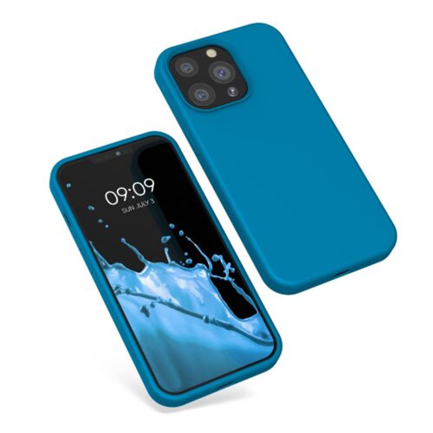 Husa pentru Apple iPhone 13 Pro, Silicon, Albastru, 55880.224, Kwmobile fotografia produsului View 2 L