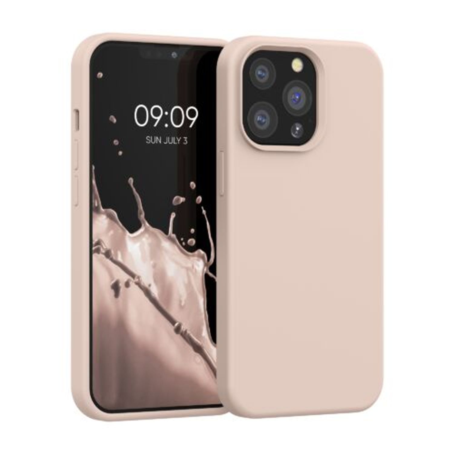 Husa pentru Apple iPhone 13 Pro, Silicon, Crem, 55880.225, Kwmobile fotografia produsului