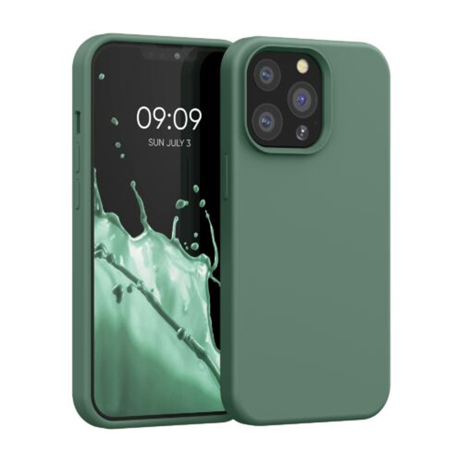 Husa pentru Apple iPhone 13 Pro, Silicon, Verde, 55880.166, Kwmobile fotografia produsului