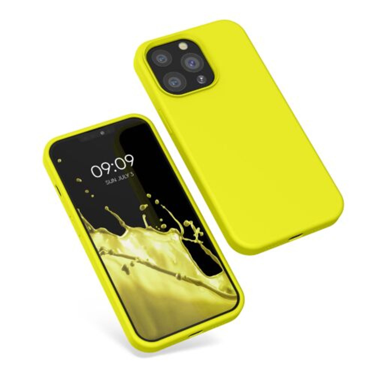 Husa pentru Apple iPhone 13 Pro, Silicon, Galben, 55880.149, Kwmobile fotografia produsului View 2 L