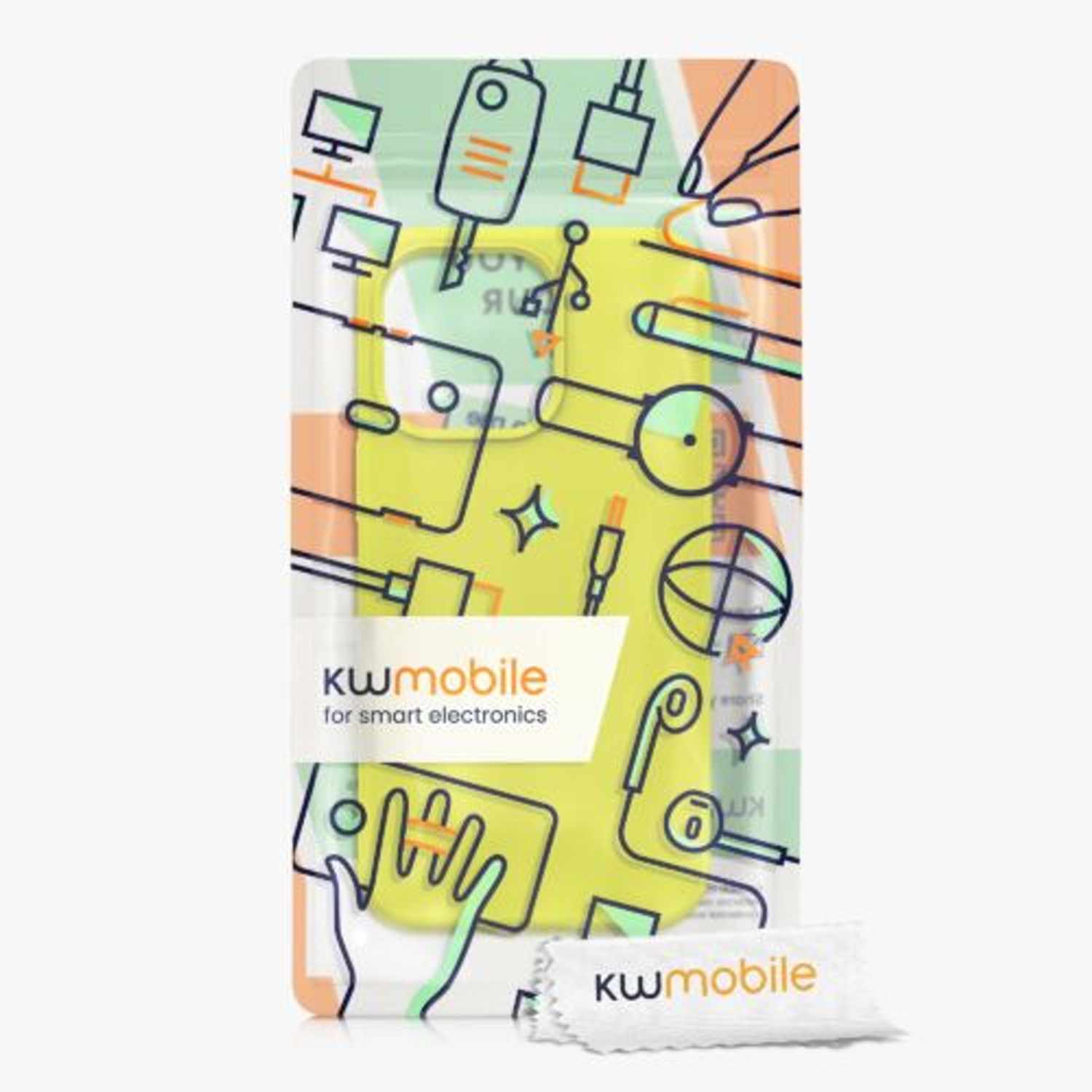 Husa pentru Apple iPhone 13 Pro, Silicon, Galben, 55880.149, Kwmobile fotografia produsului View 8 L