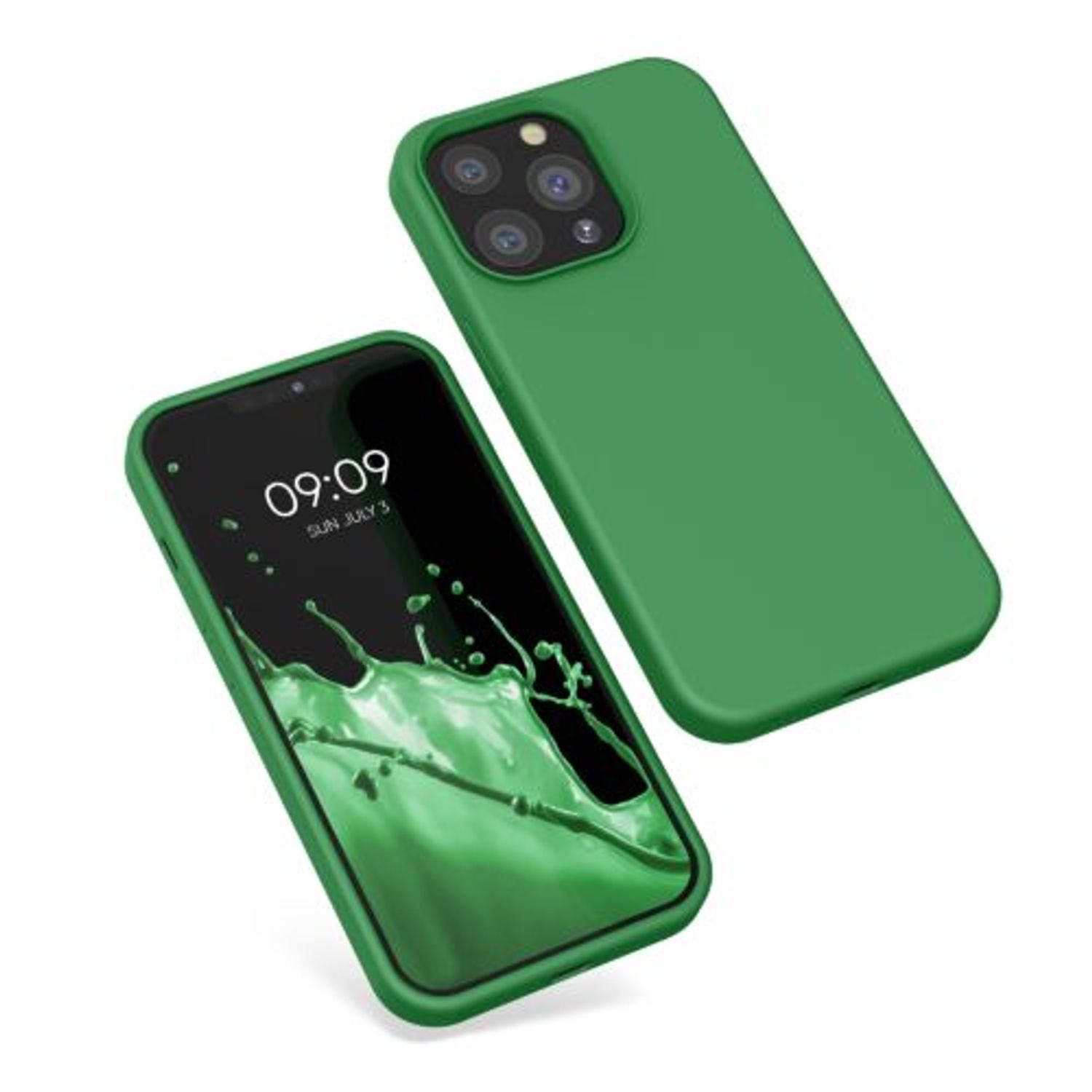 Husa pentru Apple iPhone 13 Pro, Silicon, Verde, 55880.227, Kwmobile fotografia produsului View 2 L
