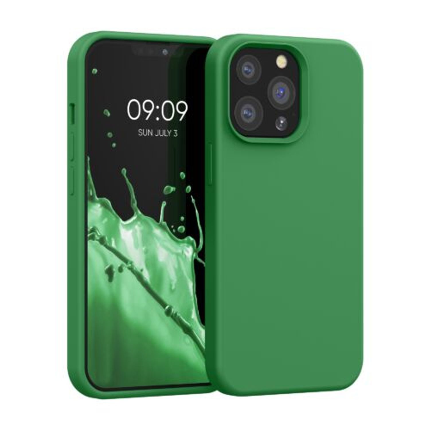 Husa pentru Apple iPhone 13 Pro, Silicon, Verde, 55880.227, Kwmobile fotografia produsului